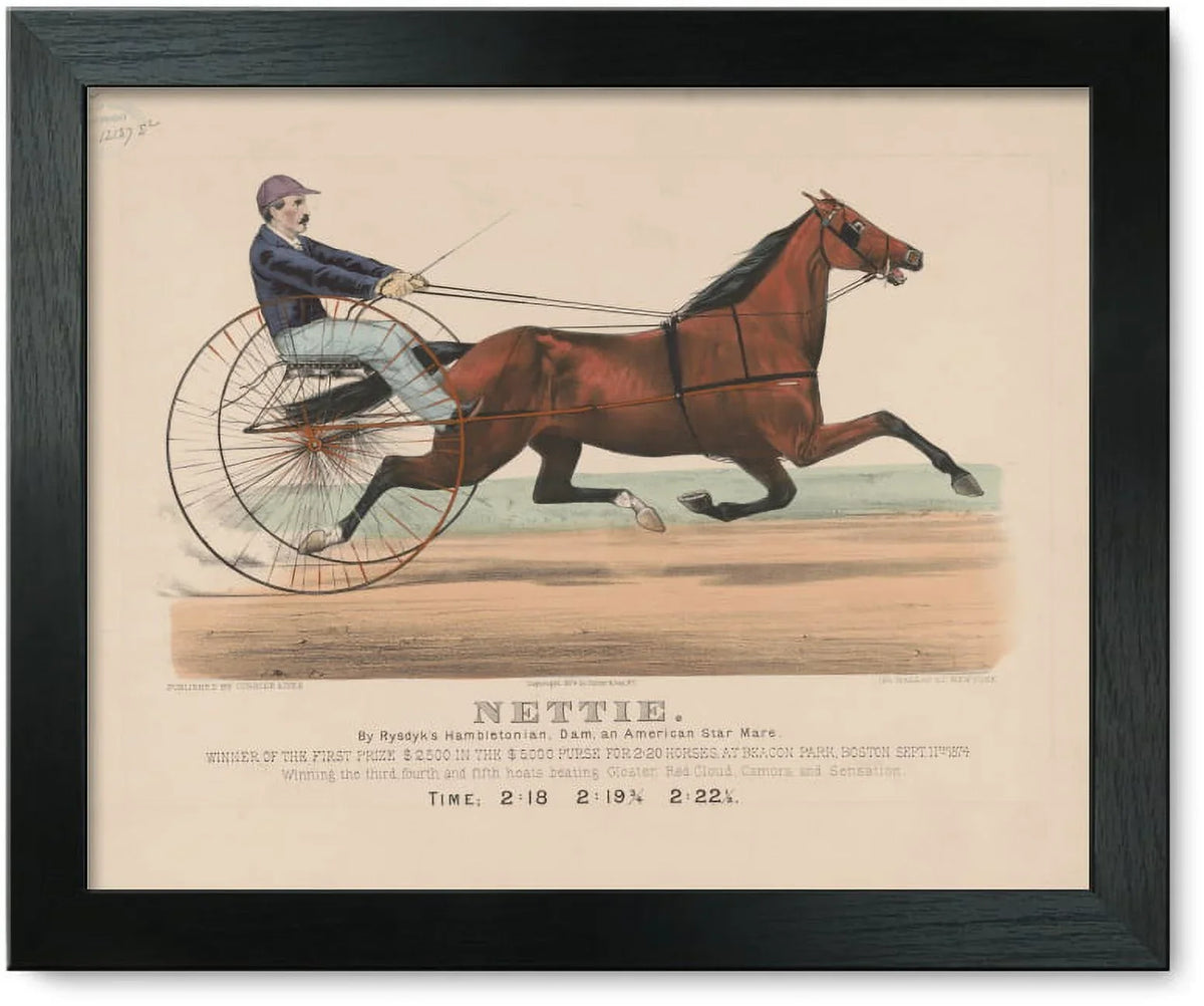 Framed Print: Nettie: By Rysdyk's Hambletonian, Dam, And American Sizetar Mare, 1874