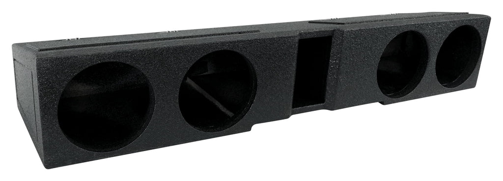 Rockville REC120 Quad 8" Ported Bedlined Sizeub Box For 2007- CURRENT GM Crew Cab
