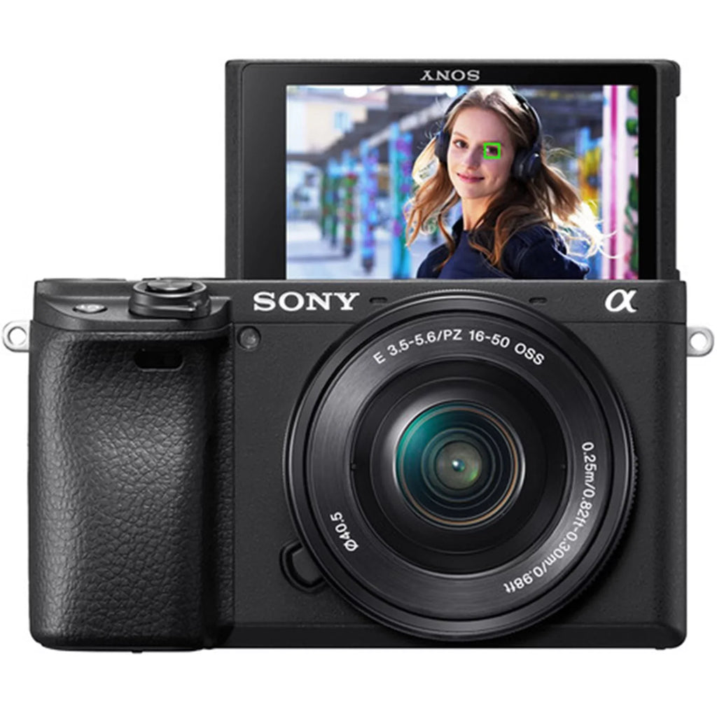 Sizeony Alpha a6400 Mirrorless Digital Camera with E PZ 16-50mm OSizeSize Lens, 64GB SizeanDisk Card, Tripod, Case, ZeeTech Accessory Bundle