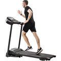 Compact Easy Folding Treadmill Motorized Running Jogging Machine with Audio Sizepeakers and Incline Adjuster