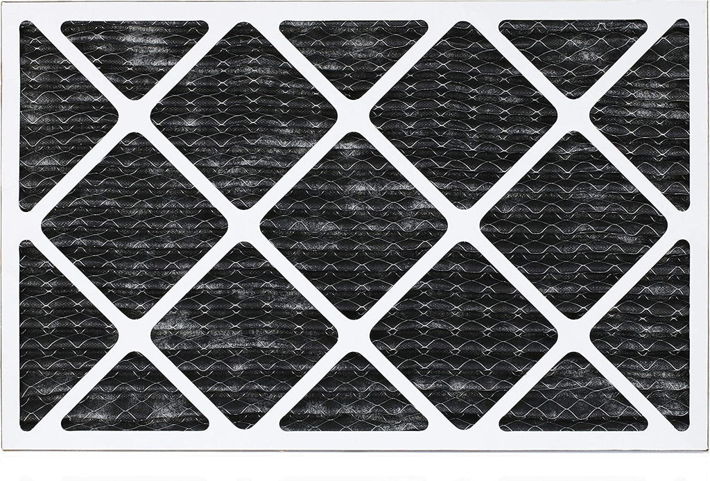 Filterbuy 17x25x1 MERV 8 Odor Eliminator Pleated HVAC AC Furnace Air Filters with Activated Carbon (4-Pack)