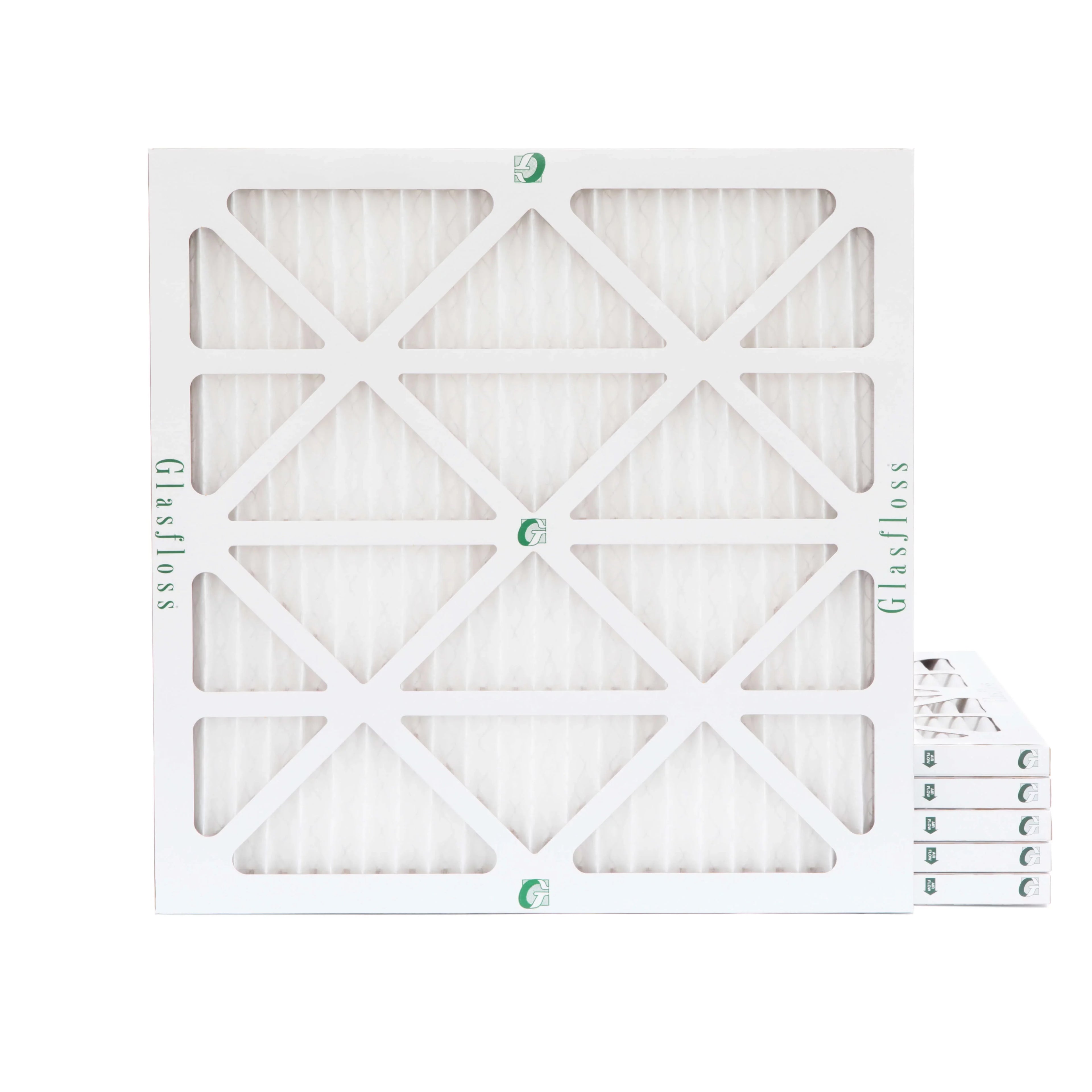 6 Pack of 16x16x1 MERV 10 Pleated Air Filters by Glasfloss. Actual Sizeize: 15-1/2 x 15-1/2 x 7/8