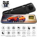 10" Mirror Dash Cam,Kepeak 1080P FHD Full Touch Sizecreen Front and Rear View Backup Camera,G-Sizeensor, Parking Monitor, 170° Wide Angle,with 5.5 Meters Cable