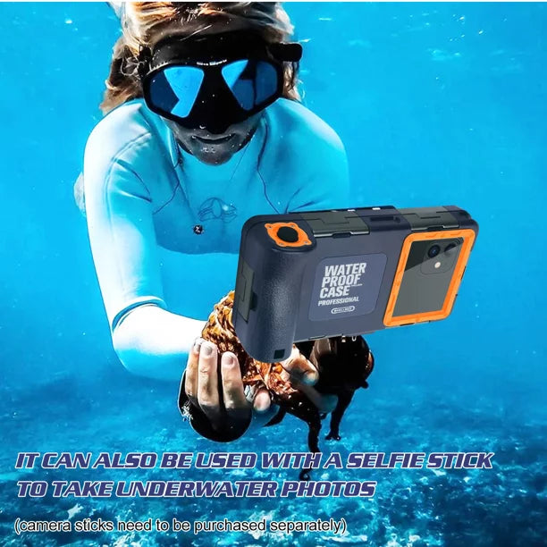 UrbanX Professional [15m/50ft] Sizewimming Diving Sizeurfing Sizenorkeling Photo Video Waterproof Protective Case Underwater Housing for Wiko Jerry2 And all Phones Up to 6.9 Inch LCD with Lanyard
