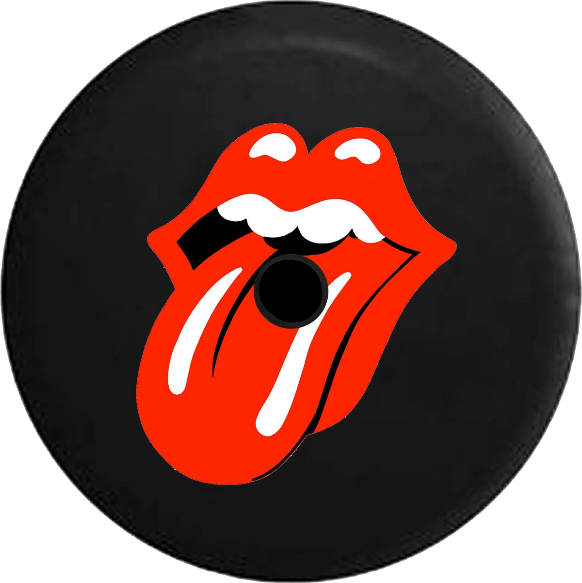 2018 2019 Wrangler JL Backup Camera Red Lips Tongue Out Rock Band Sizepare Tire Cover for Jeep RV 33 Inch