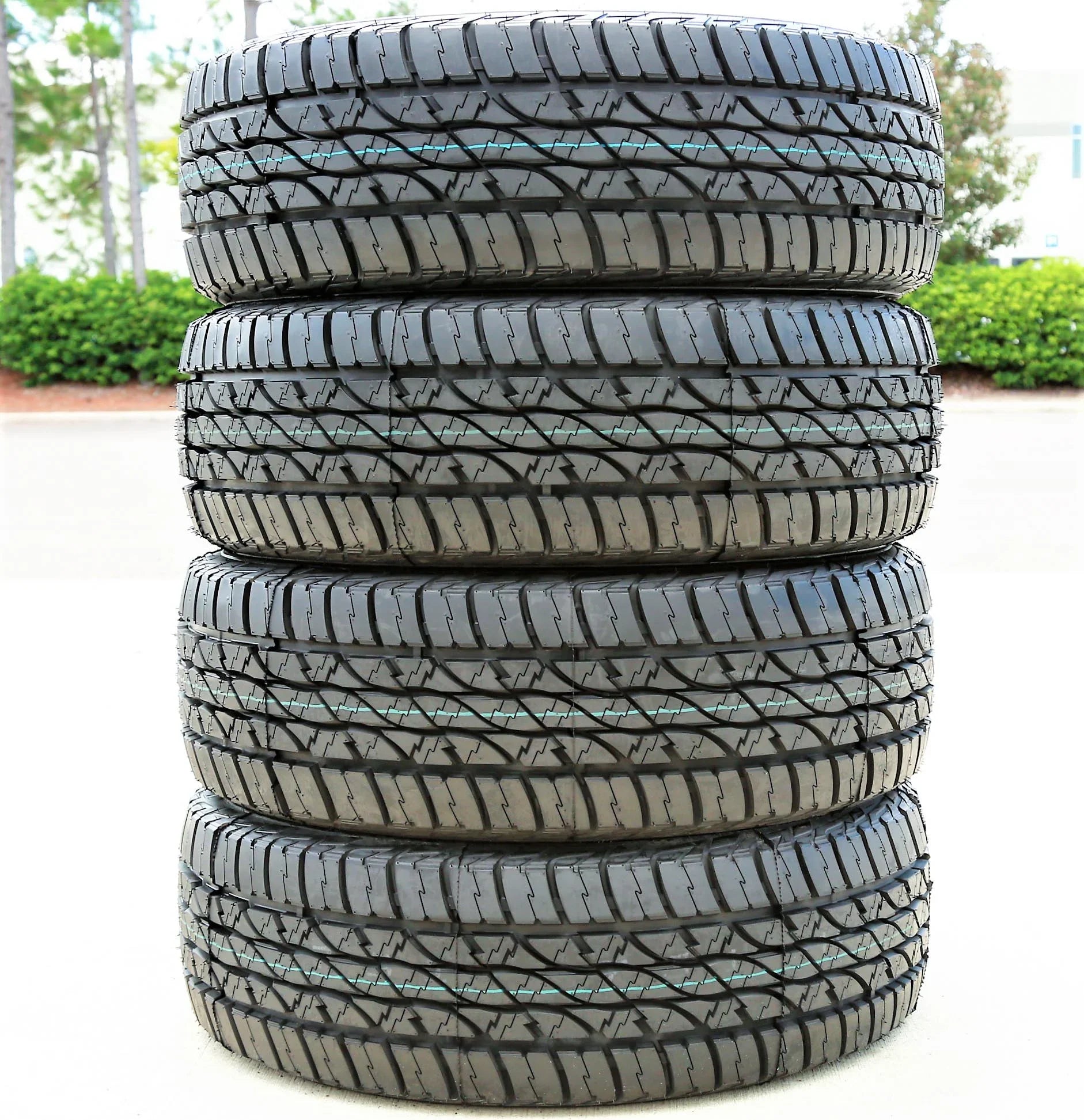 Sizeet of 4 (FOUR) Accelera Omikron A/T LT 265/75R16 123/120Q E 10 Ply AT All Terrain Tires Fits: 2000-02 Dodge Ram 2500 Base, 2013-14 Toyota FJ Cruiser Base