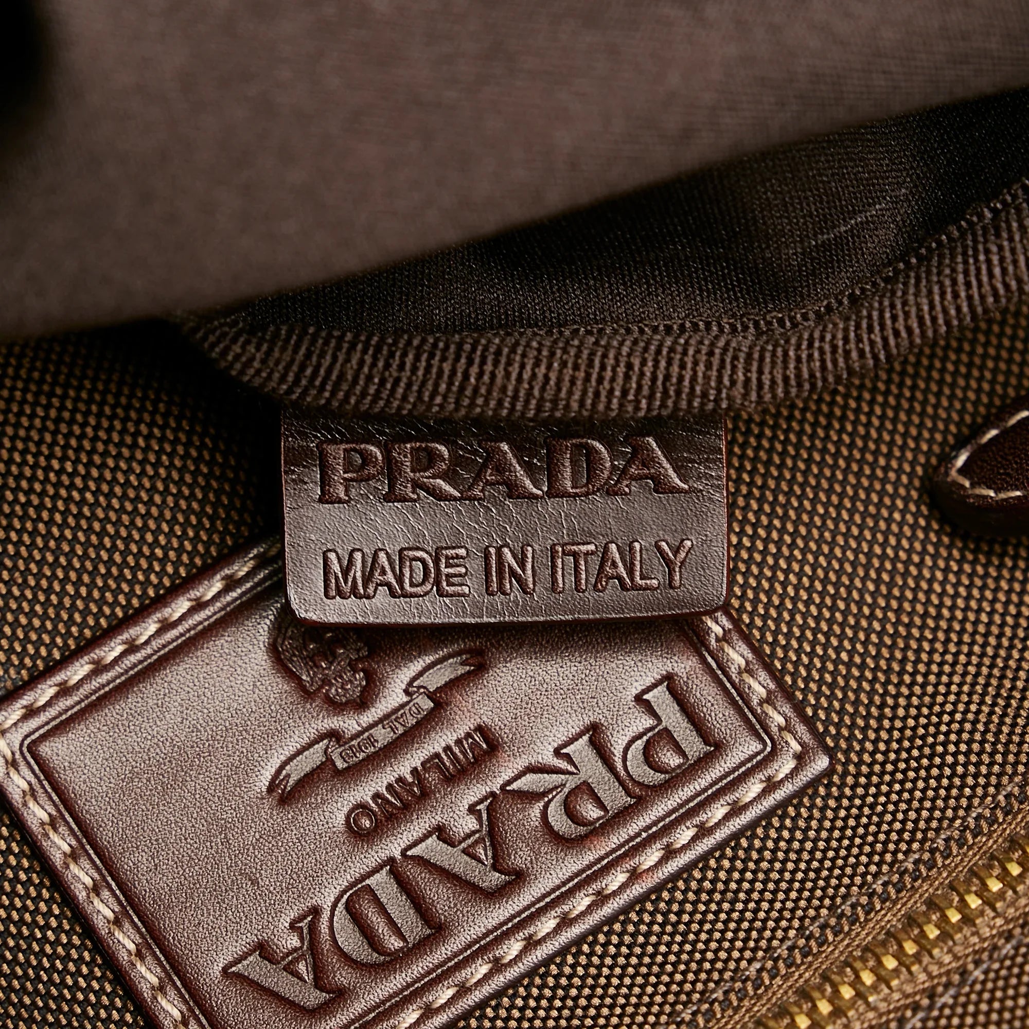 Pre-Owned Authenticated Prada Canapa Logo Crossbody Canvas Fabric Brown Crossbody Bag Unisex (Good)