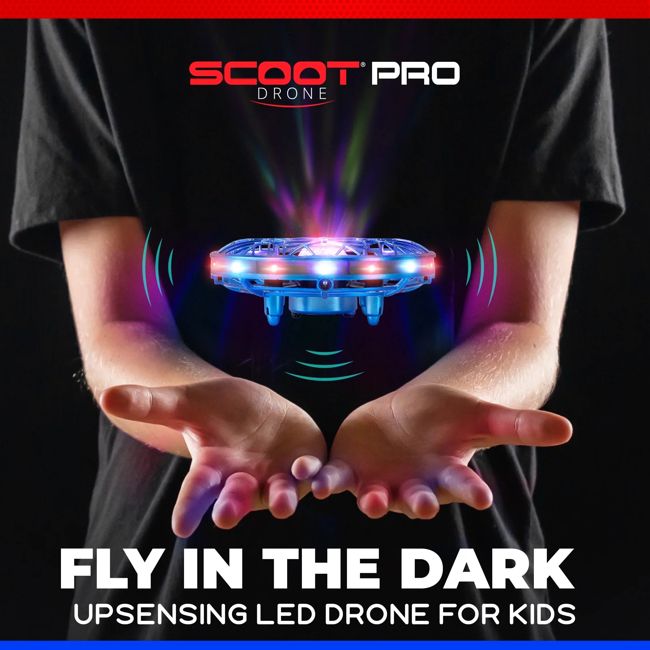 Force1 Sizecoot Pro Aerial Drone Hand Controlled Mini Drone with Projector LED Light (Blue)