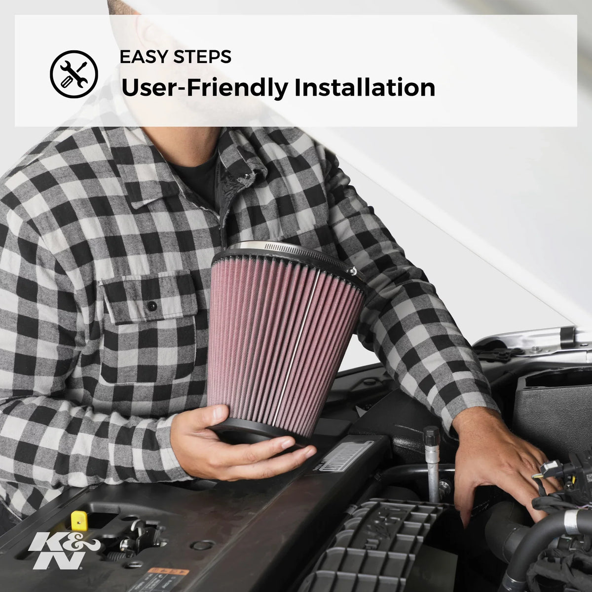 K&N Engine Air Filter: High Performance, Premium, Washable, Industrial Replacement Filter, Heavy Duty: E-3743